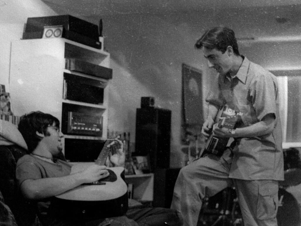 Paul and Kevin in high school when they first started playing music together