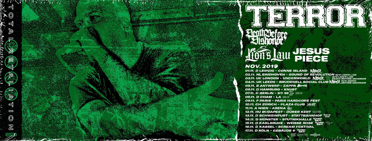 TERROR European tour with DEATH BEFORE DISHONOR and JESUS PIECE