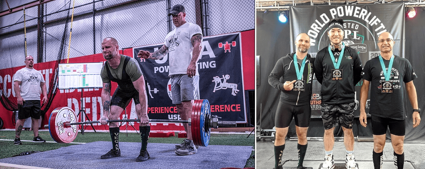 Daniel Austin powerlifting, by Julie Anderson + 2nd Place in 181 pound open raw weight class at IPL World Powerlifting Championship 2019 (Limerick, Ireland)