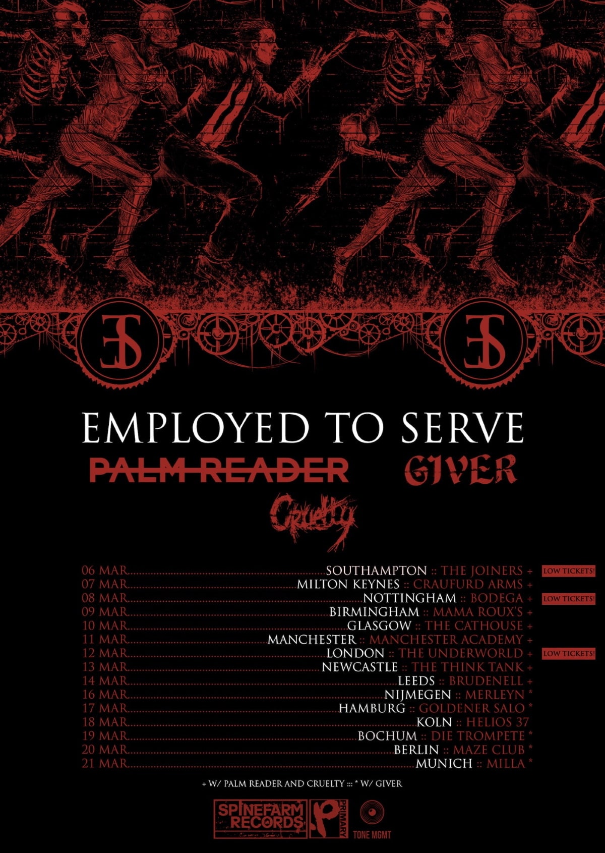 Employed to Serve tour dates