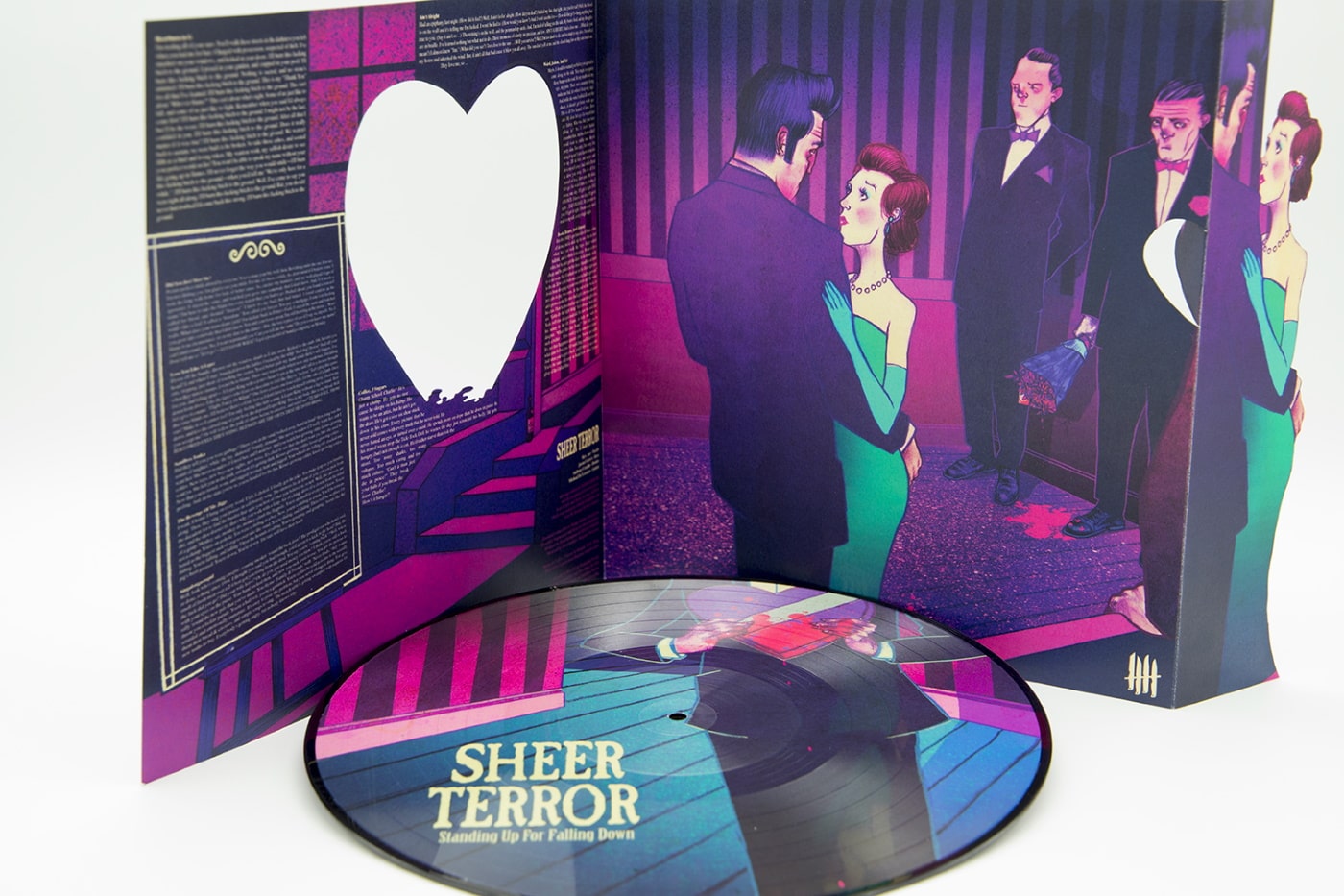 SHEER TERROR “Standing Up For Falling Down” Picture Disc 12″ vinyl, “Heart” Edition