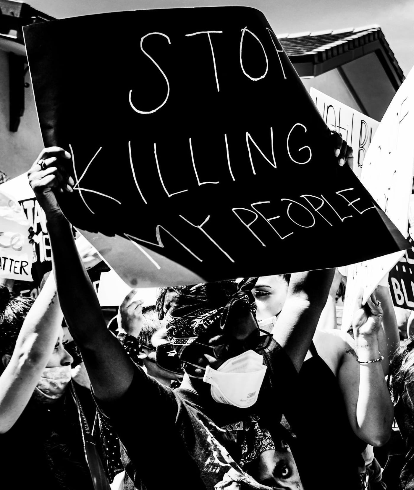 Stop Killing My People banner, by Becky DiGiglio Photography