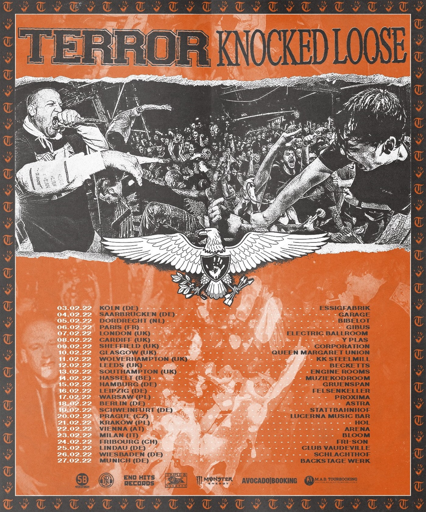 KNOCKED LOOSE and TERROR European tour-