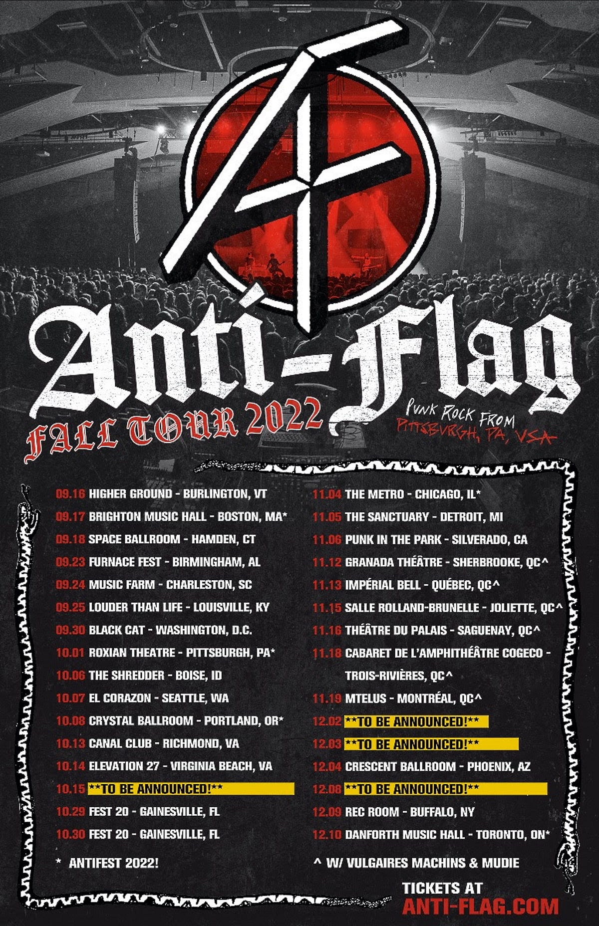 ANTI FLAG tour dates