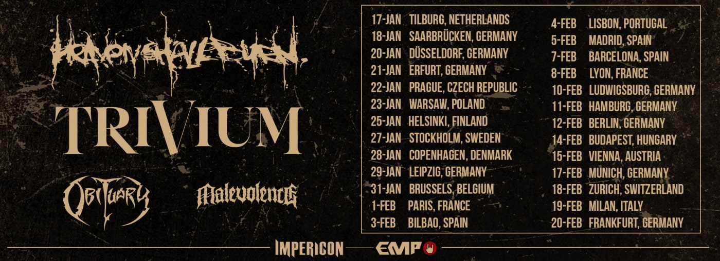 HEAVEN SHALL BURN and TRIVIUM on tour