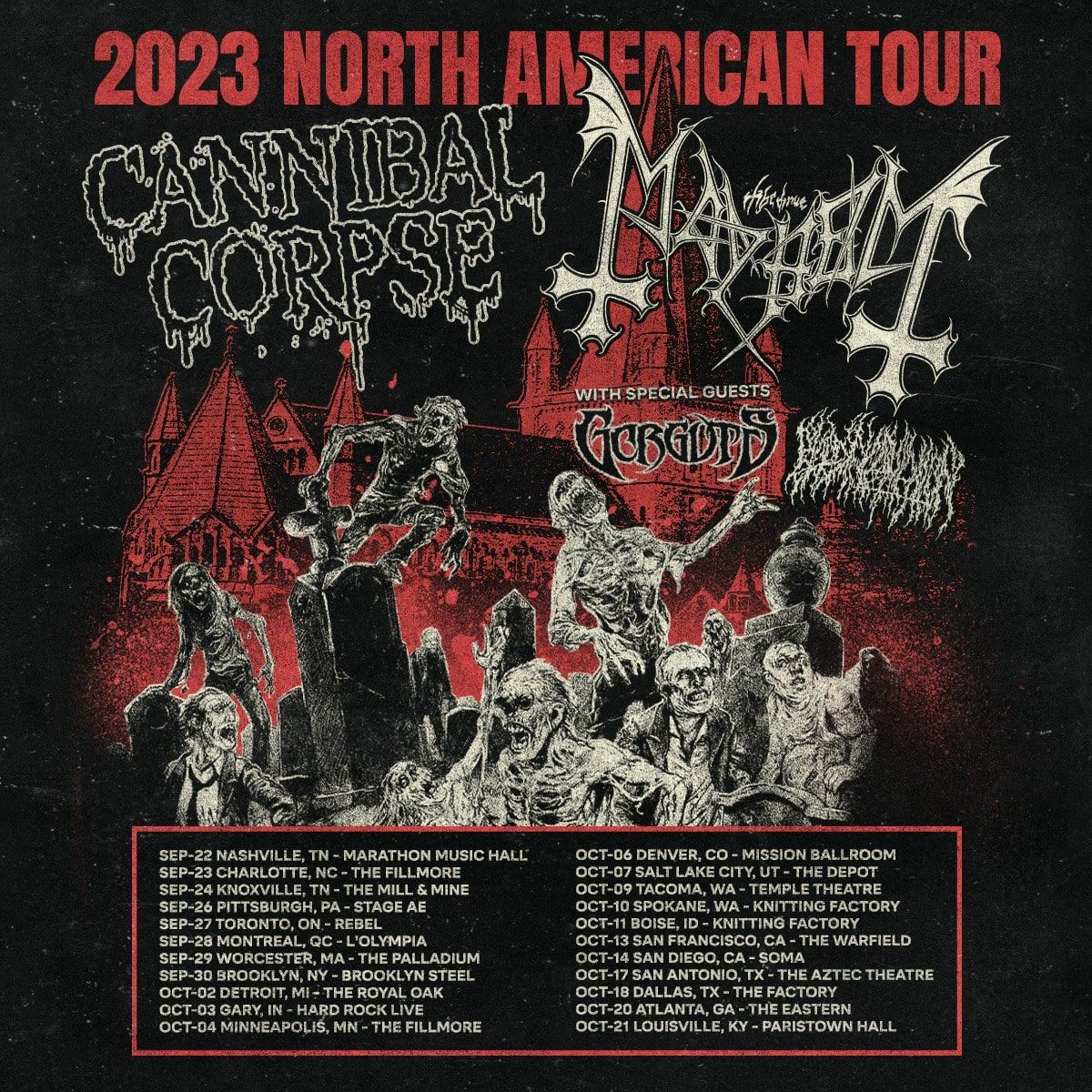 Cannibal Corpse tour