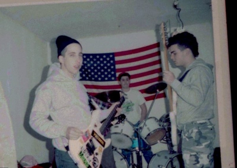 Baby Breakdown - a pic of Carl and Rich (RIP) from one of the first Breakdown practices at the Drago family garage. And yeah… Don’t read too much into the giant flag on the wall