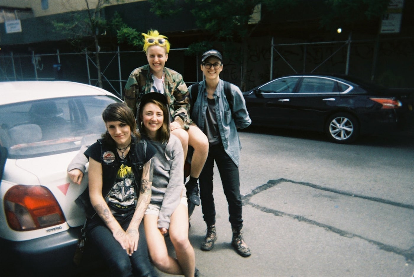 “The author’s band Eekum Seekum in NYC in 2015. Author is at far left.
