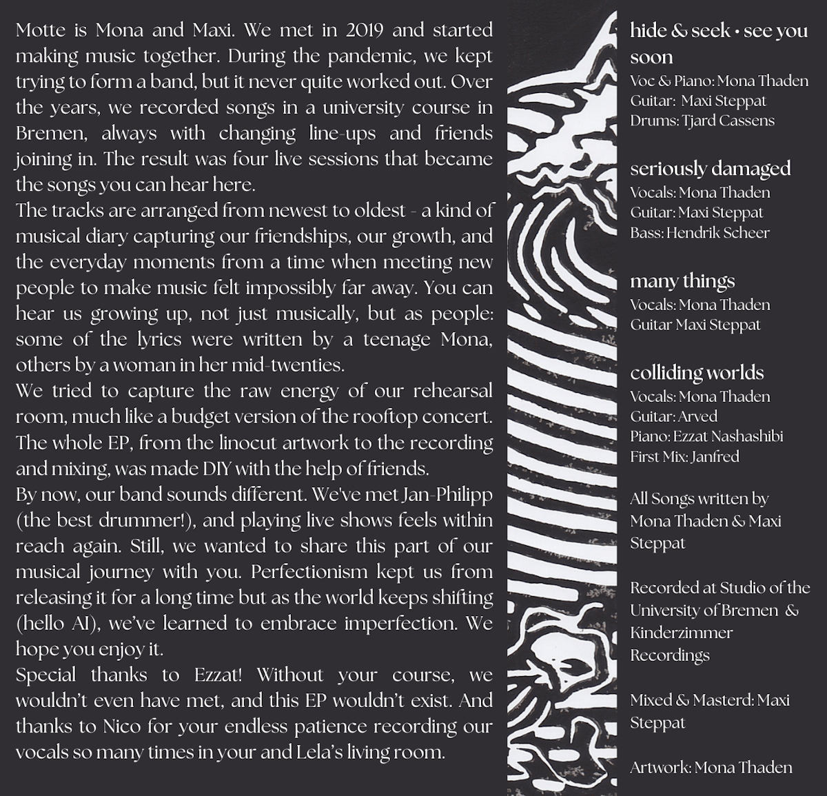 MOTTE turn drifting years into quiet, imperfect indie rock 3 motte