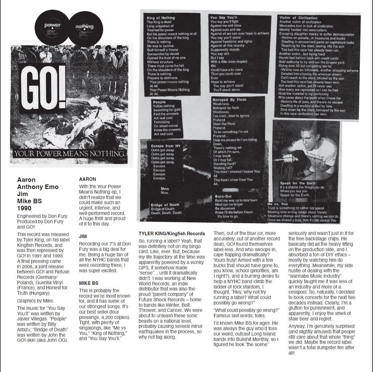 Behind the gatefold reissue of GO!'s 1989-91 New York hardcore recordings after thirty years out of print 17 GO!