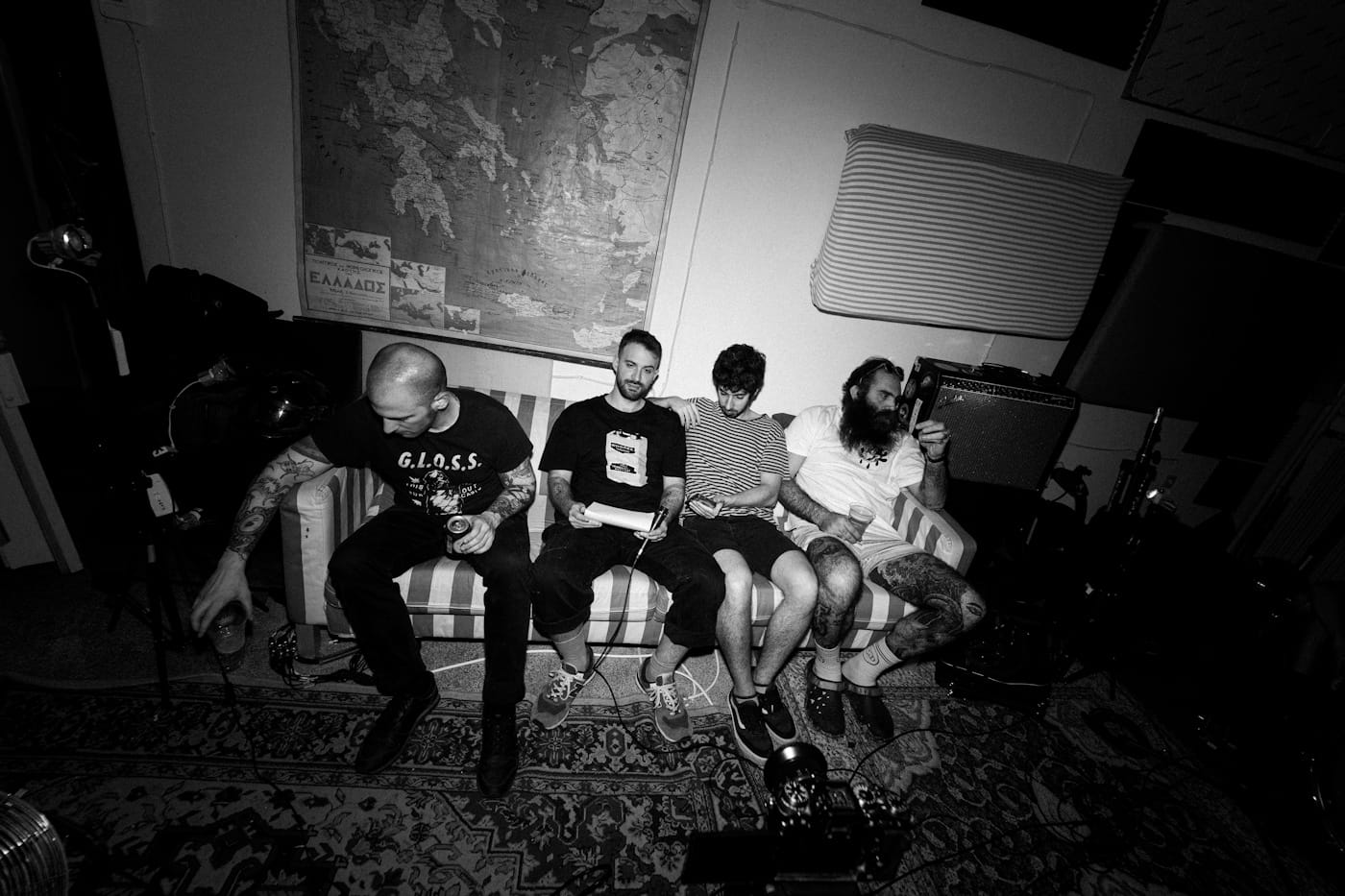 Greek weird noise rockers FALOODA discuss Athens scene, "Recipe for Concussion", written in a building sold to make room for tourists 3 Falooda