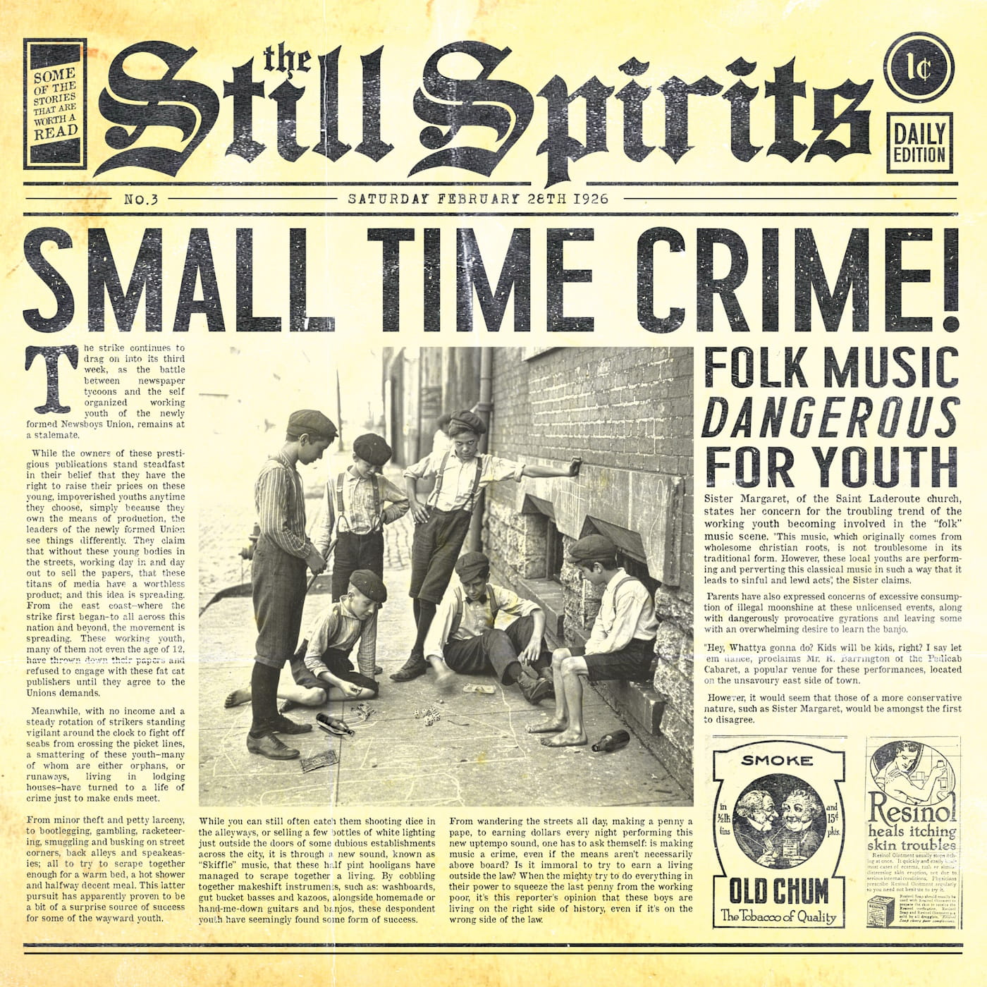 Banjos, washboards, and bad decisions - THE STILL SPIRITS return after a decade with "Small Time Crime" - ten tracks of rowdy folk-punk party 11 STILL SPIRITS