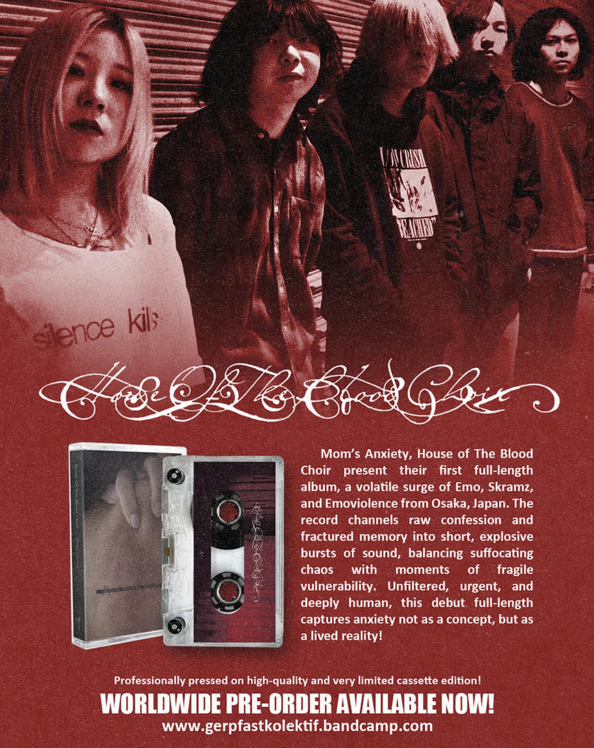 Alt screamo act HOUSE OF THE BLOOD CHOIR on "Mom's Anxiety," Namba Bears, and Osaka's small skramz scene 4 House of The Blood Choir