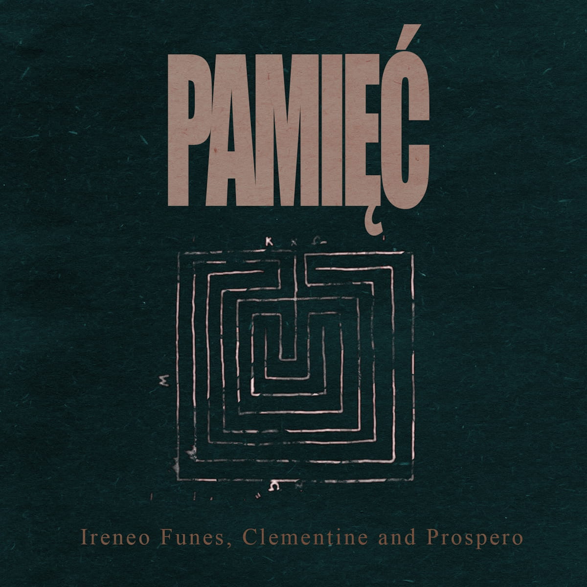 Warsaw post-jazz duo PAMIĘĆ release a map to the labyrinth of references behind "Ireneo Funes, Clementine and Prospero" 4 Pamięć album cover