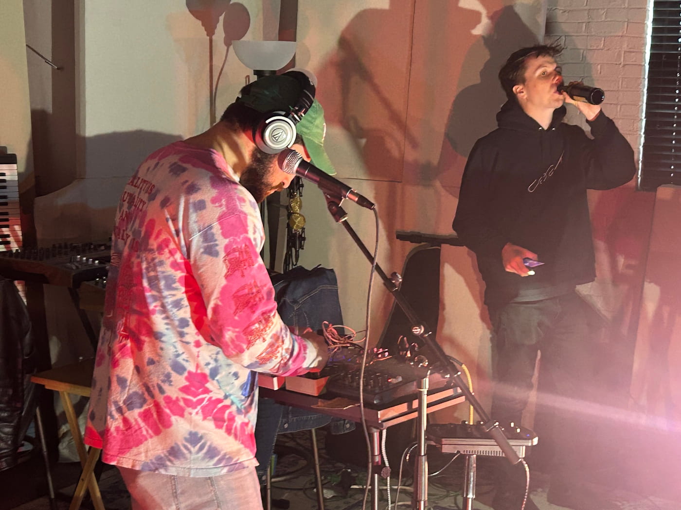 CASH BRIBE turn a wedding joke into a blown-out live document on “White Wedding” 1 Joe and Matias, Joe fucking with his noise rig