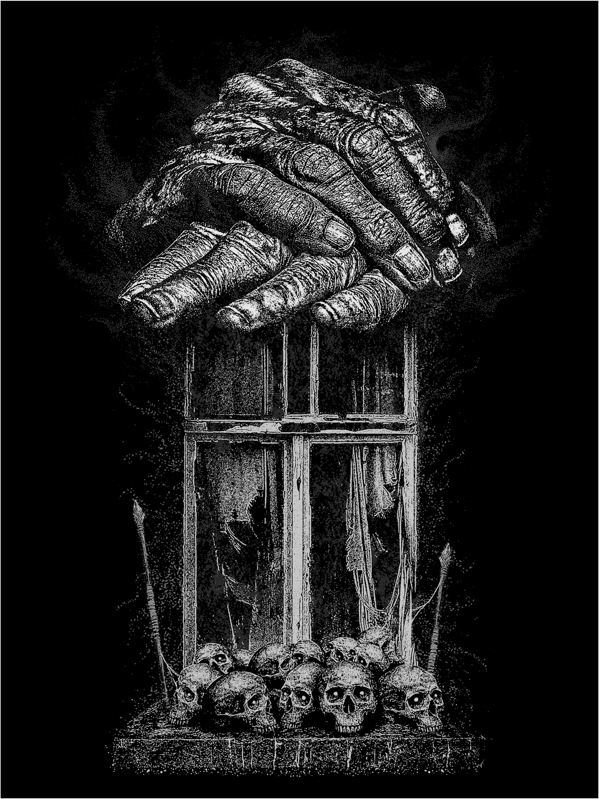 Blackened metal hardcore beast PILORI explore what survives after death on "Sans Adieu" 4 Pilori - artwork La Prรฉsence des Absents