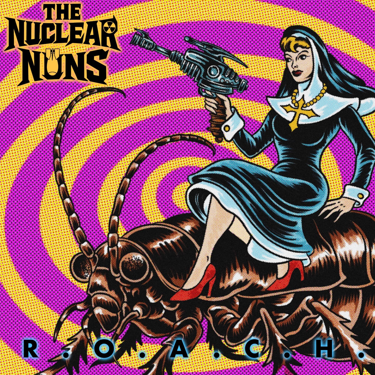 THE NUCLEAR NUNS on Athens punk, the loss of free spaces, and self-pressing their debut LP "R.O.A.C.H." 2 THE NUCLEAR NUNS- R.O.A.C.H.