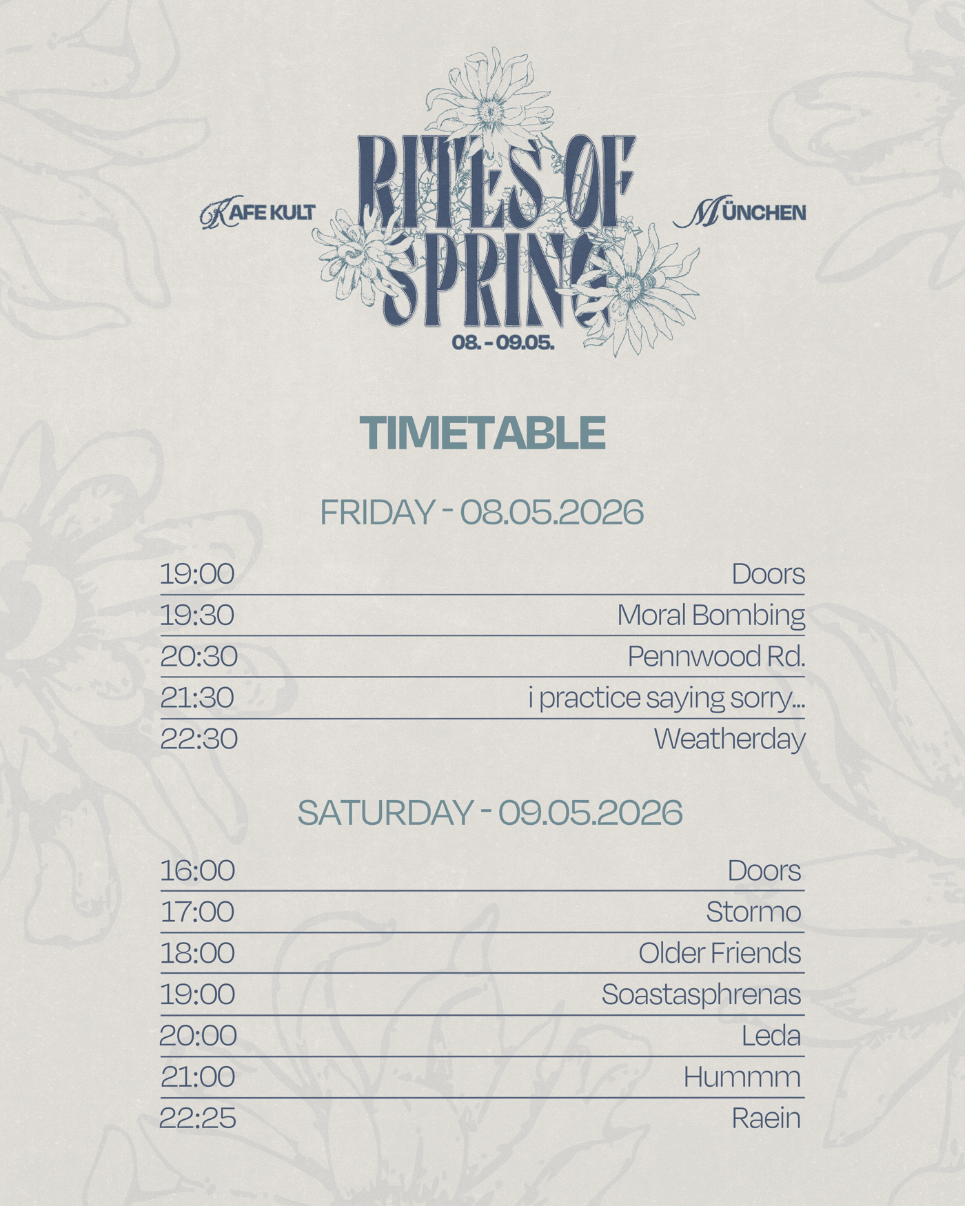 Rites of Spring Fest reopens the "real emo" question, returns to Munich for two days with Raein, Weatherday, and a FLINTA-led newcomer wave 2 Rites Of Spring 2026