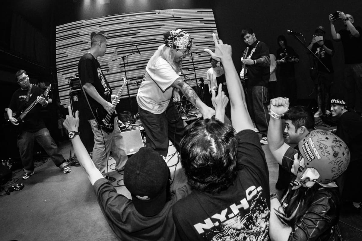 Manila straight edge band FIGURE OUT storms "Through The Tides", with Pat Flynn, Riz of Eskrima and Kyo of Monument X across three tracks 6 FIGURE OUT, by Wayne Tan