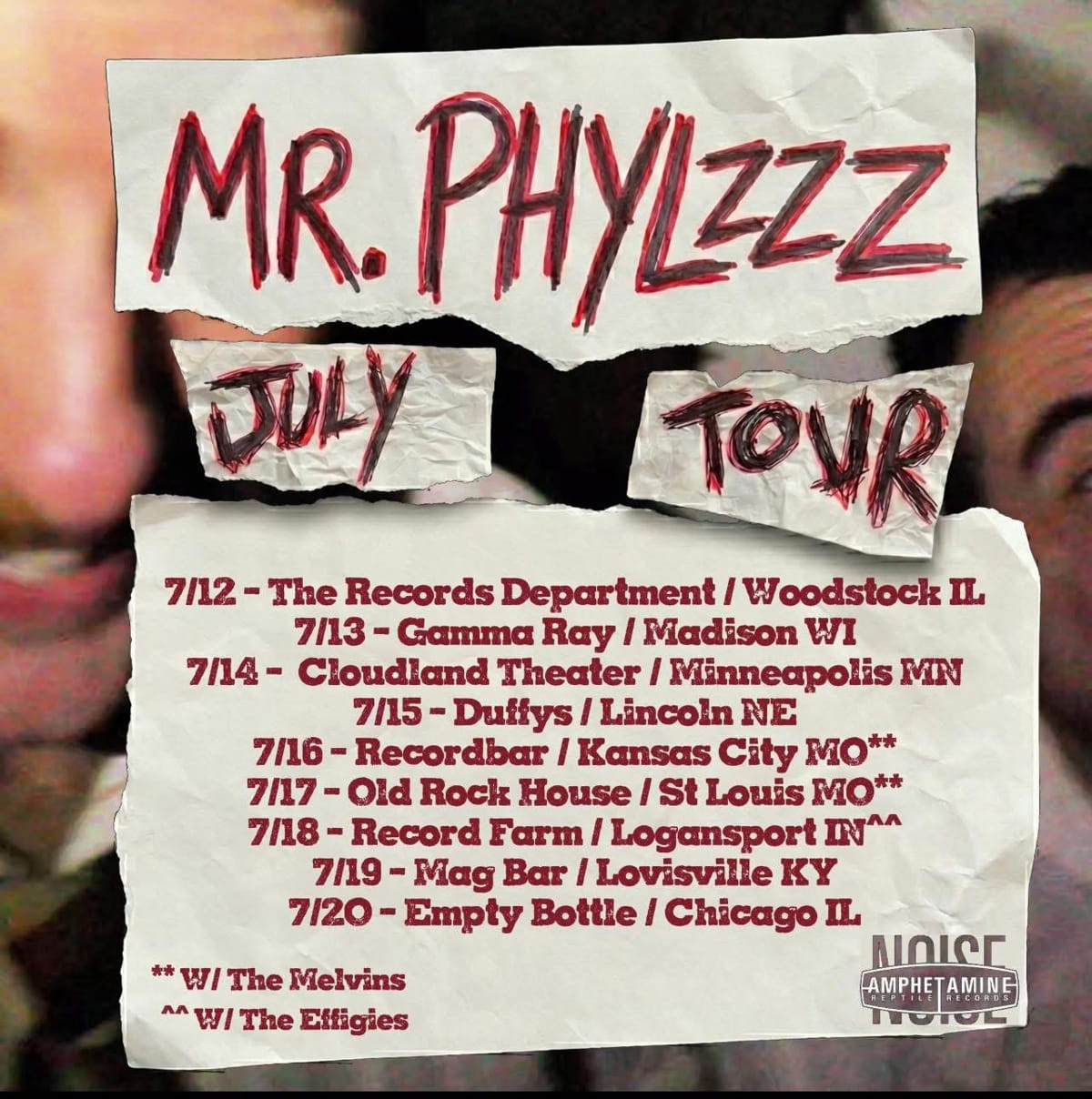 Chicago noise-rock duo Mr. Phylzzz talk "Over and Over Again", AmRep, Melvins dates, and the live record waiting at Empty Bottle 1 Mr. Phylzzz single "Over and Over Again"