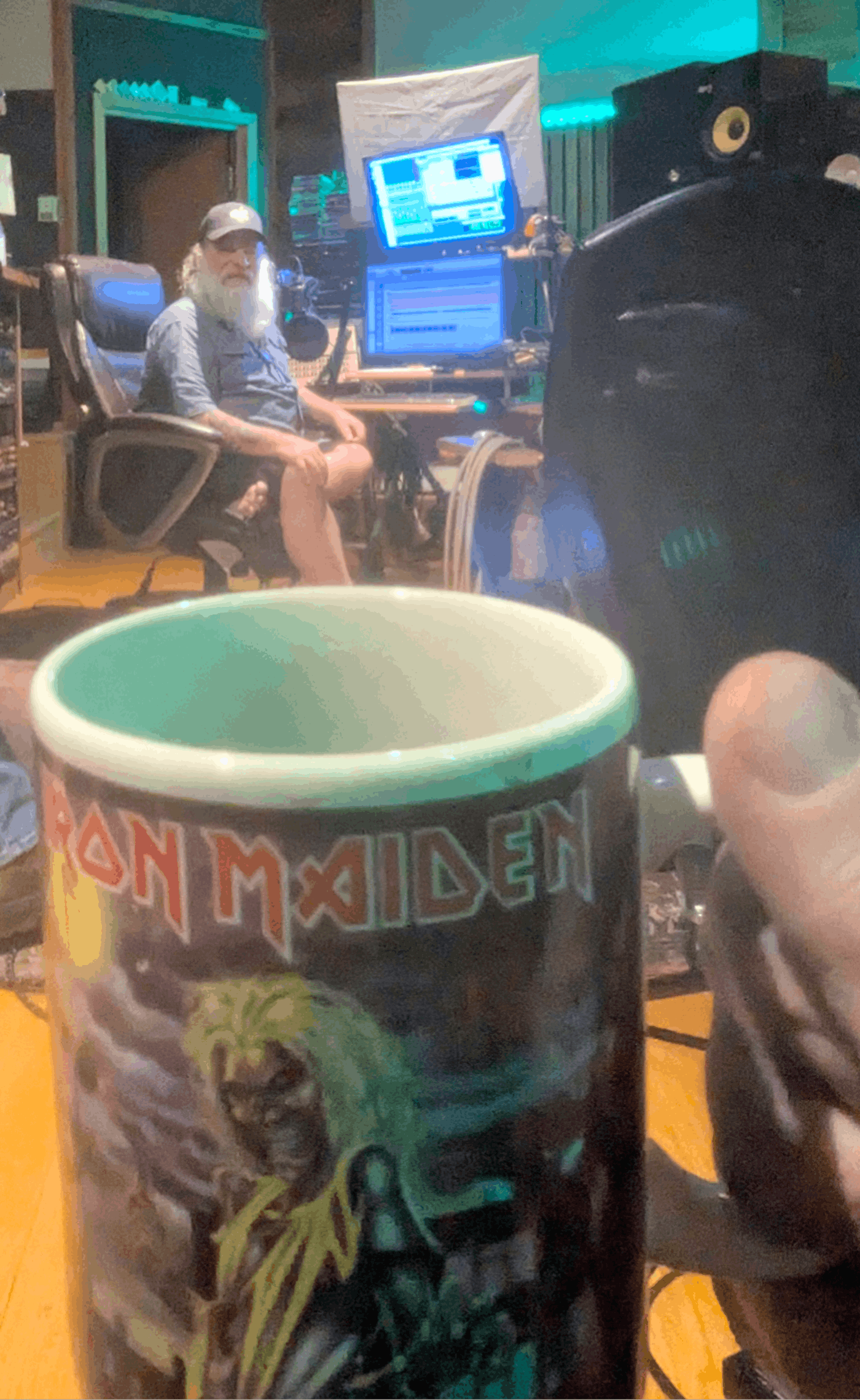 Gord Taylor builds “Made in Hell” from distance, old lessons, and bagpipes without Scotland attached 4 Len Milne at Bedside Studios Recording Light Treason