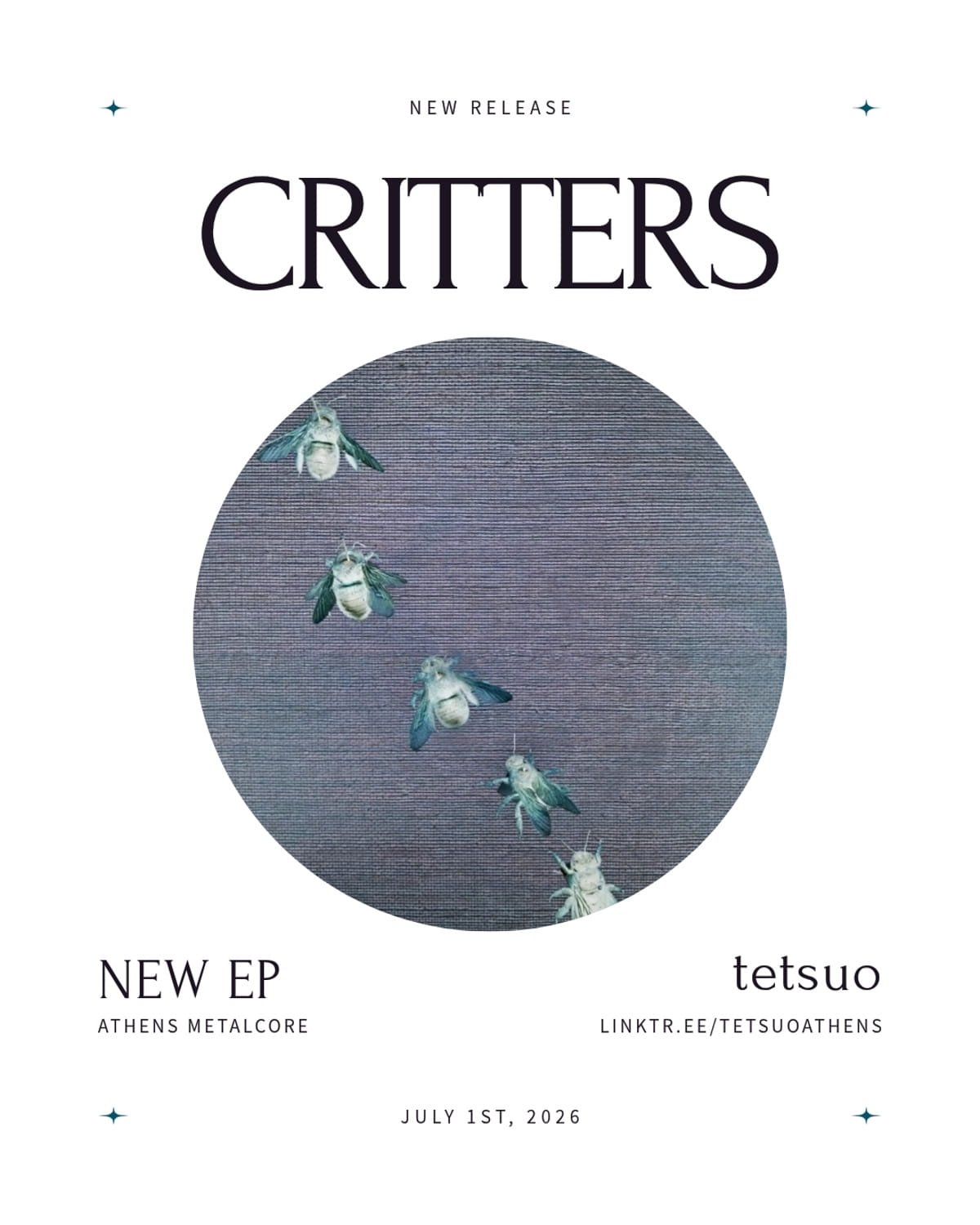 Chaotic metalcore screamo hybrid TETSUO reveals "critters" 5 TETSUO