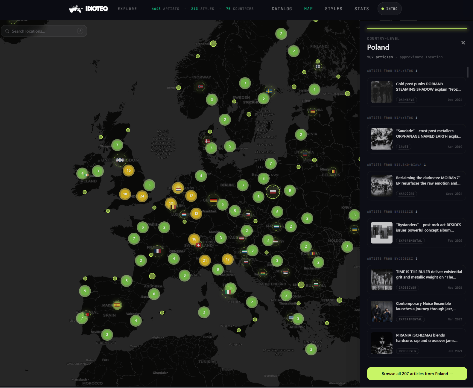 IDIOTEQ Explore is live: 20 years of coverage, now browseable by scene, city, and sound 4 IDIOTEQ Explore