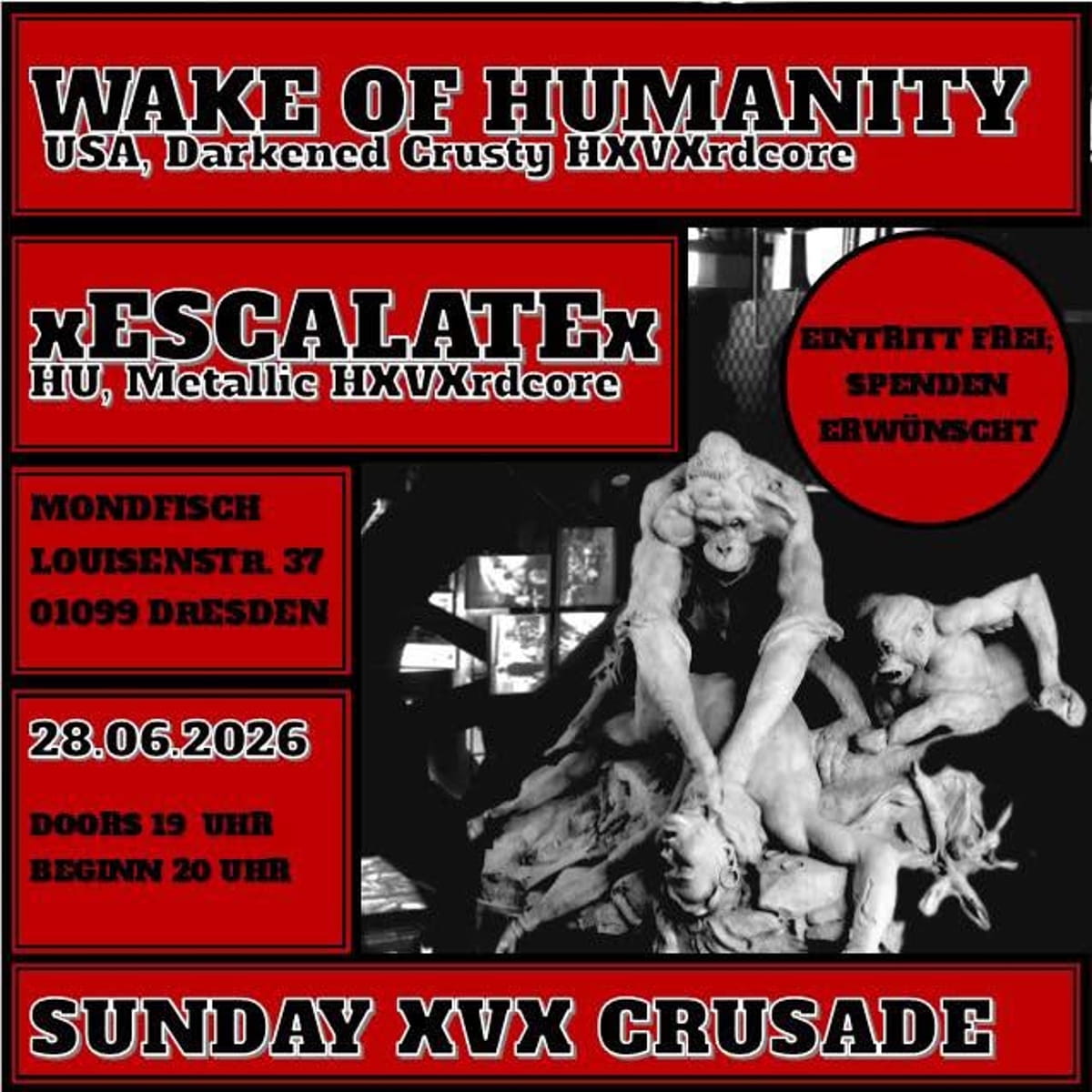 WAKE OF HUMANITY file the first phase of their European Distress Tour diary 5 Wake of Humanity tour