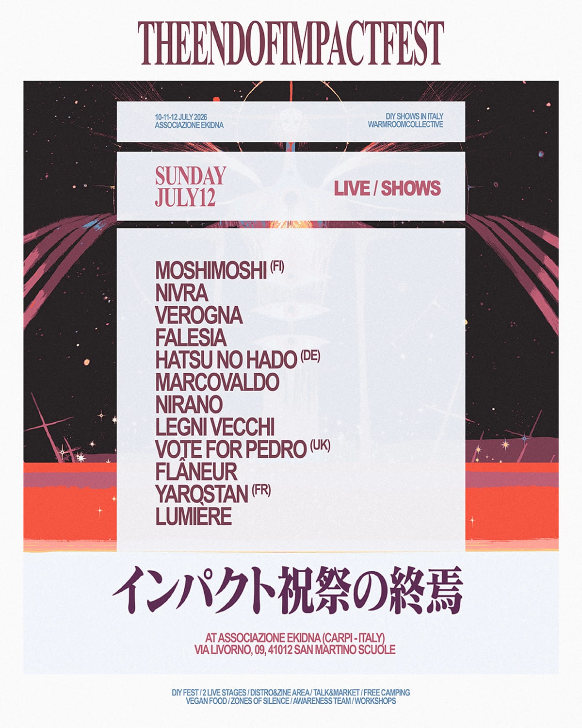 Inside THE END OF IMPACT fest 2026 - an interview with Cady, Shooting Daggers, Víbora, L'Idylle, Laurie Bird and Lumière 4 THE END OF IMPACT FEST
