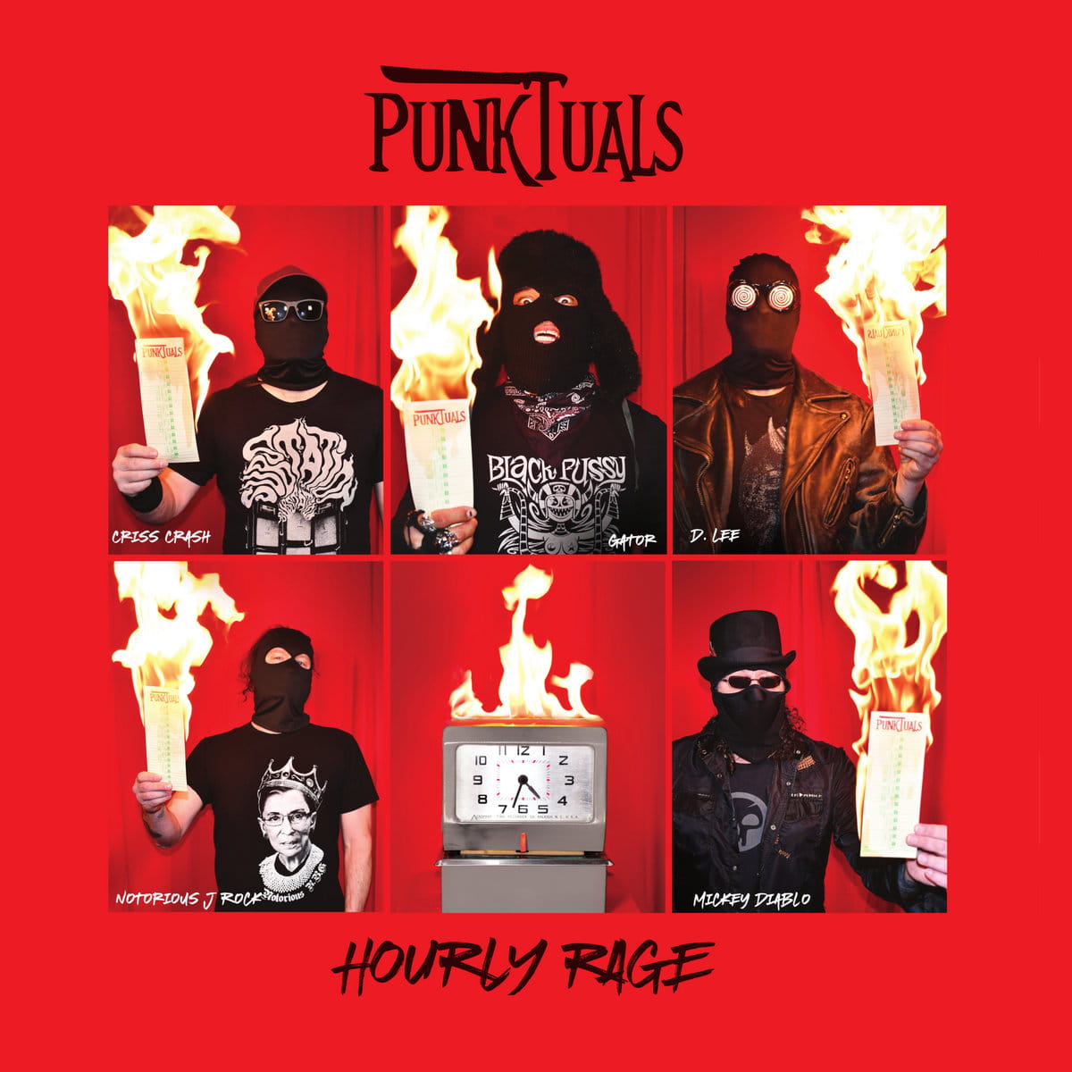 Masked Seattle pack PUNKTUALS clock work, death and survivor guilt into "Hourly Rage", "Dog Bite" premiering now! 1 PUNKTUALS