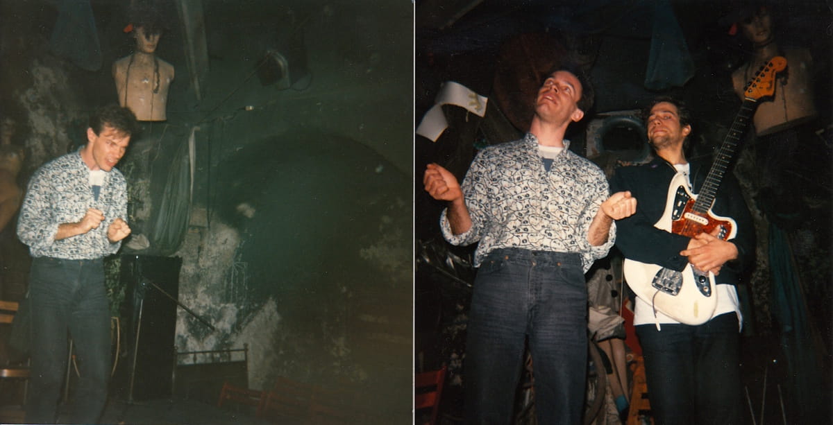 Canadian experimental duo THE NAWROCKIS made "Kapusta" from live improvisation, family history and nearly four decades of Polish connections 19 Rhythm Activism performing in Poland. The exact venue remains unidentified in Norman Nawrocki's archive.