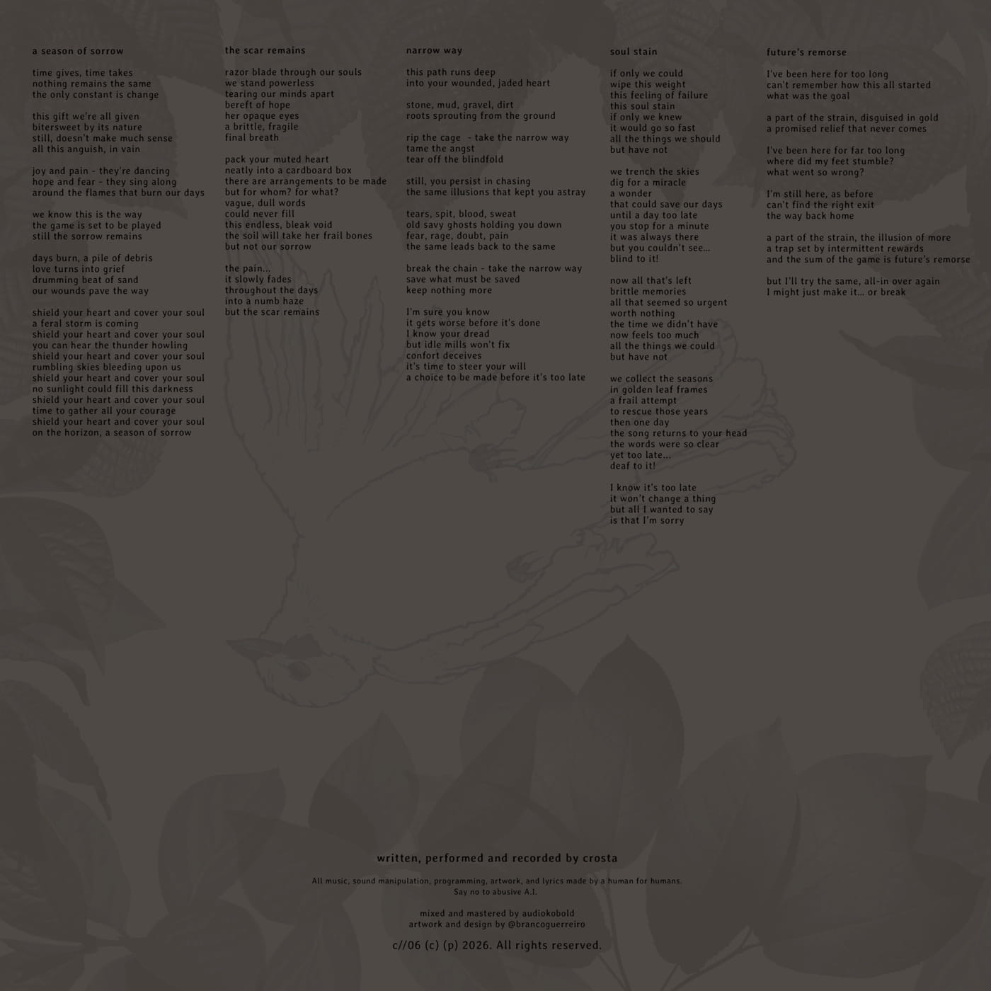 Portuguese slow burning sludge post metaller CROSTA dives into "a season of sorrow" 2 crosta