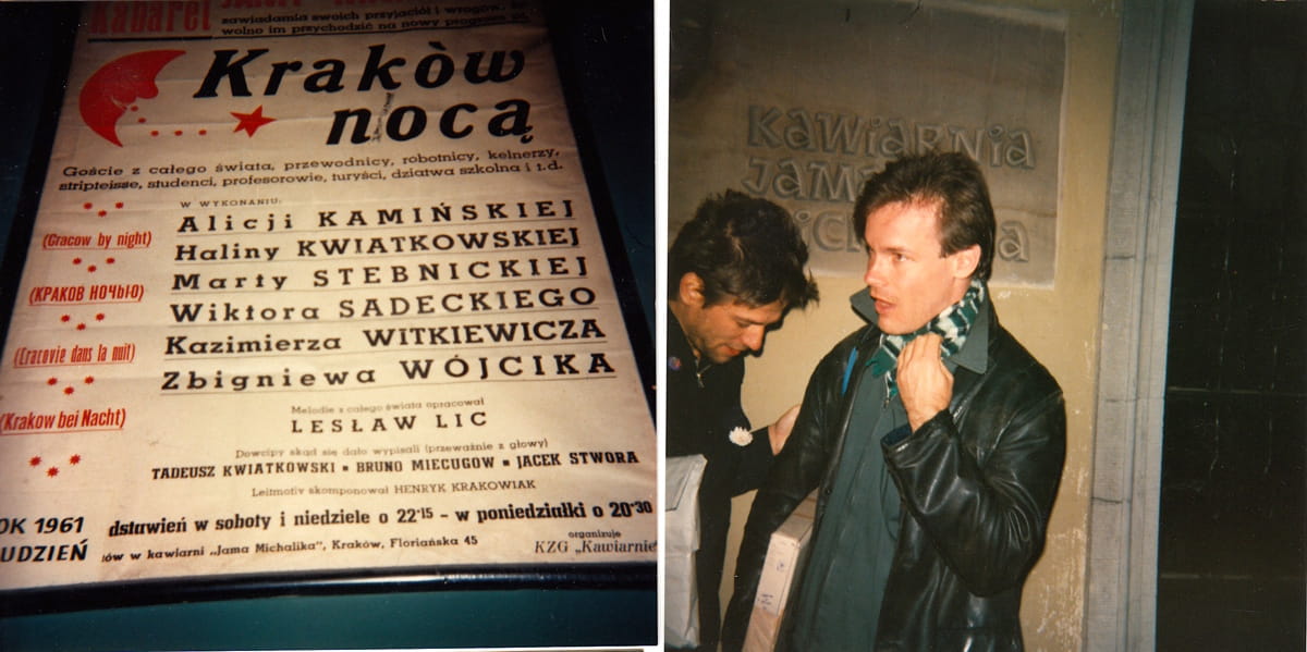 Canadian experimental duo THE NAWROCKIS made "Kapusta" from live improvisation, family history and nearly four decades of Polish connections 17 Norman Nawrocki visiting Jama Michalika in Kraków in 1990. Rhythm Activism did not perform there. Photo by Grzegorz Kowalczyk.