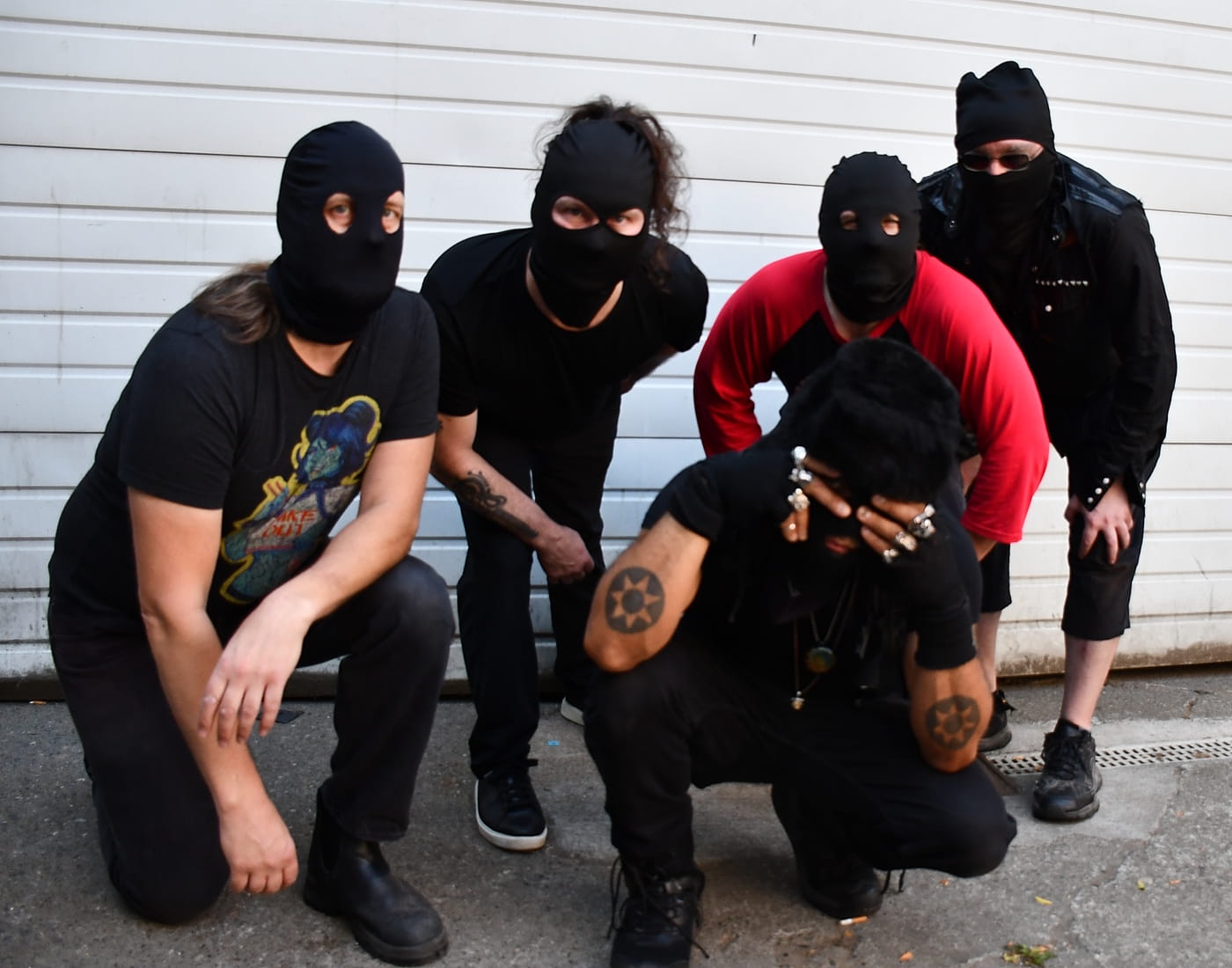 Masked Seattle pack PUNKTUALS clock work, death and survivor guilt into "Hourly Rage", "Dog Bite" premiering now! 4 PUNKTUALS by Gerard Garvey