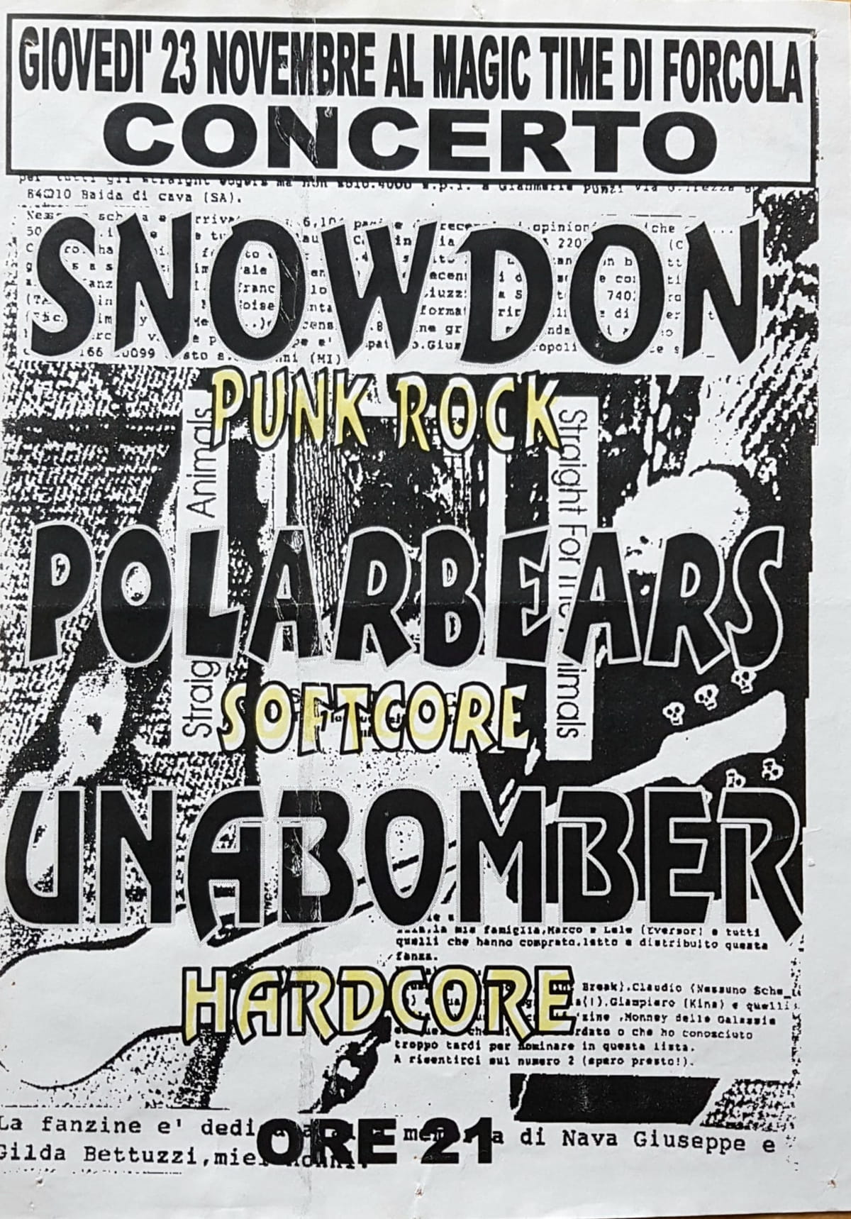 Italian Alpine hardcore band SOTTOMISSIONE ZERO trace more than 25 years of hardcore back to a small scene in Italy’s Valtellina 15 Sottomissione Zero