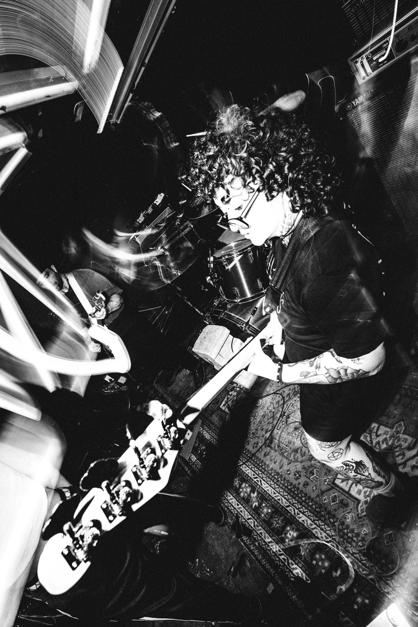 Berlin's LA HAINE pack tom-heavy hardcore, abrasive screams and sudden softer melody into striking 18 minutes on"Spilling Raw" 3 La Haine, by Oyèmi Hessou, noheroes.jpg