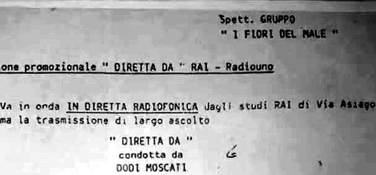 From Scampia to Teatro Ariston: Fiori del Male, a Gulf War song and 35 years of underground history 10 03_RAI_1992_Invitation_Letter
