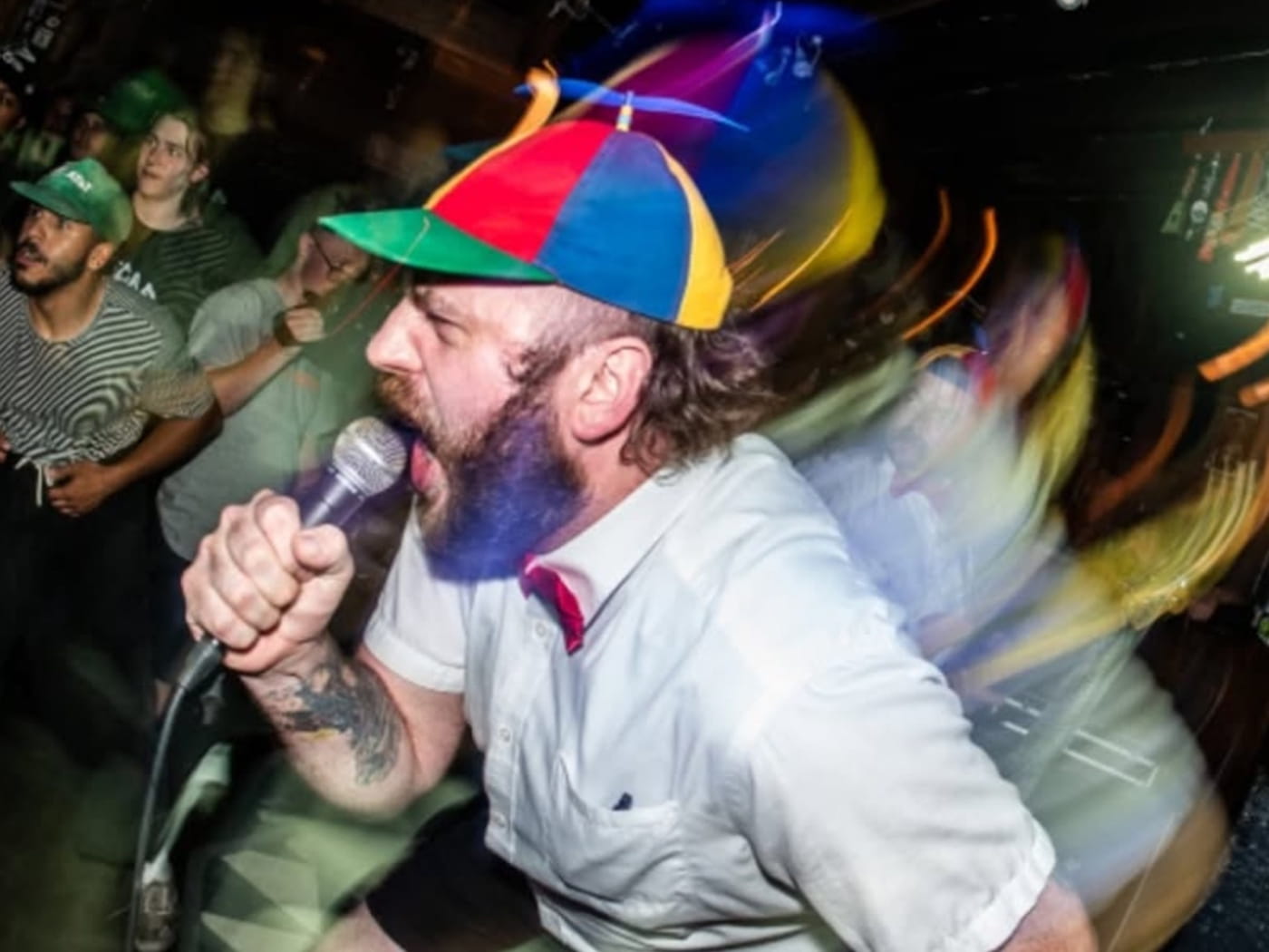 DÖLTZ bring obscure 80s hardcore grime and a propeller-hat hivemind to "Total Recharge" 4 DOLTZ by @bambu_shootz