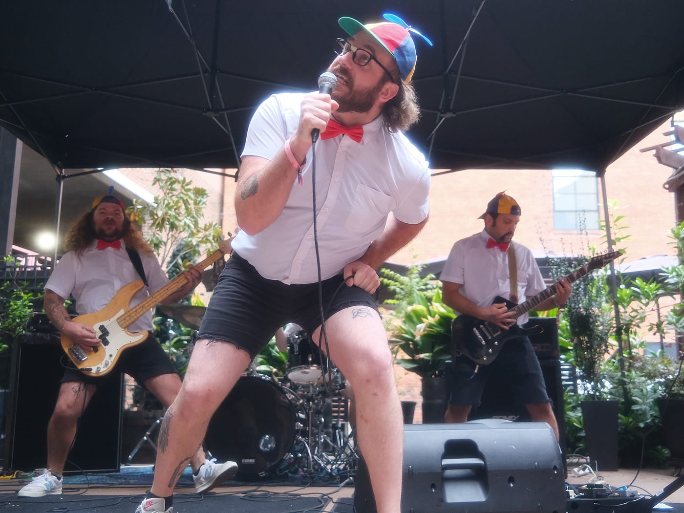 DÖLTZ bring obscure 80s hardcore grime and a propeller-hat hivemind to "Total Recharge" 3 DOLTZ by @tourreportnc