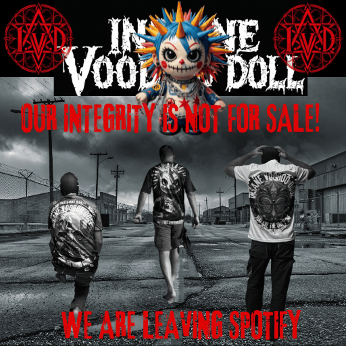 Florence's masked punk rock collective INSANE VOODOO DOLL revisit their punk roots and announce "Anthropo-cenere" 7 Insane Voodoo Doll